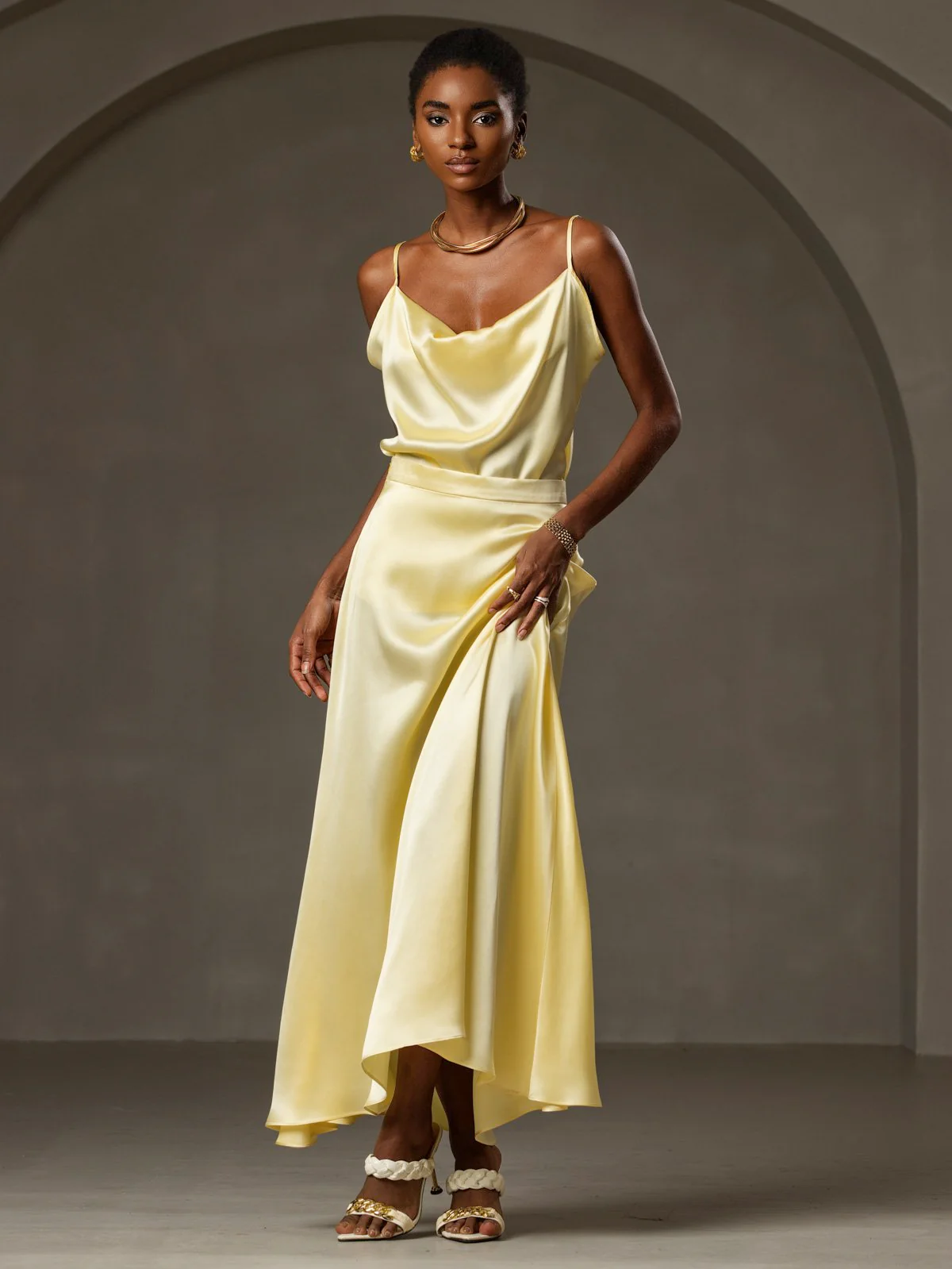 19Momme Silk Cowl Neck Camisoles - Image 55