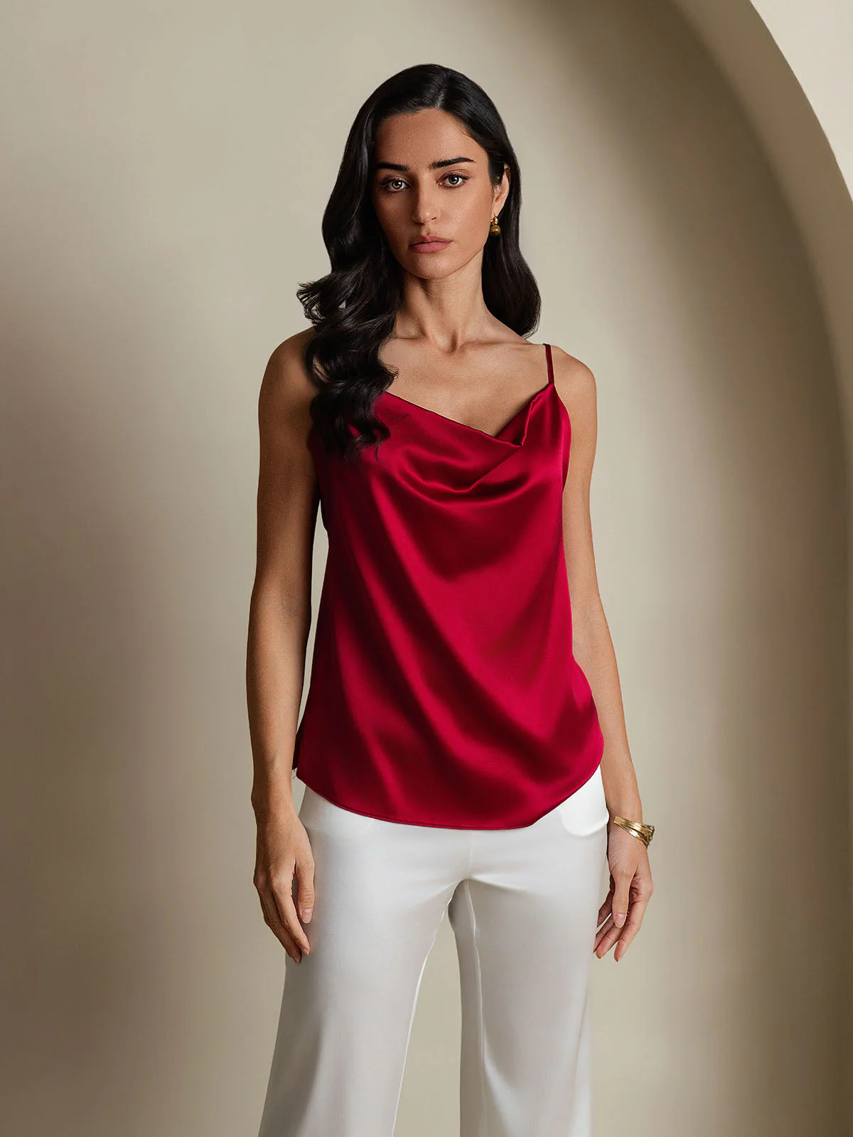 19Momme Silk Cowl Neck Camisoles - Image 6