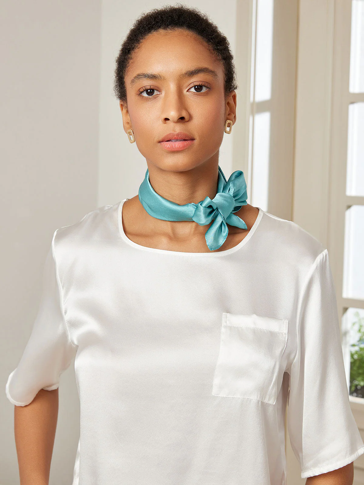 Pure Silk Square Scarf size-53x53cm - Image 8