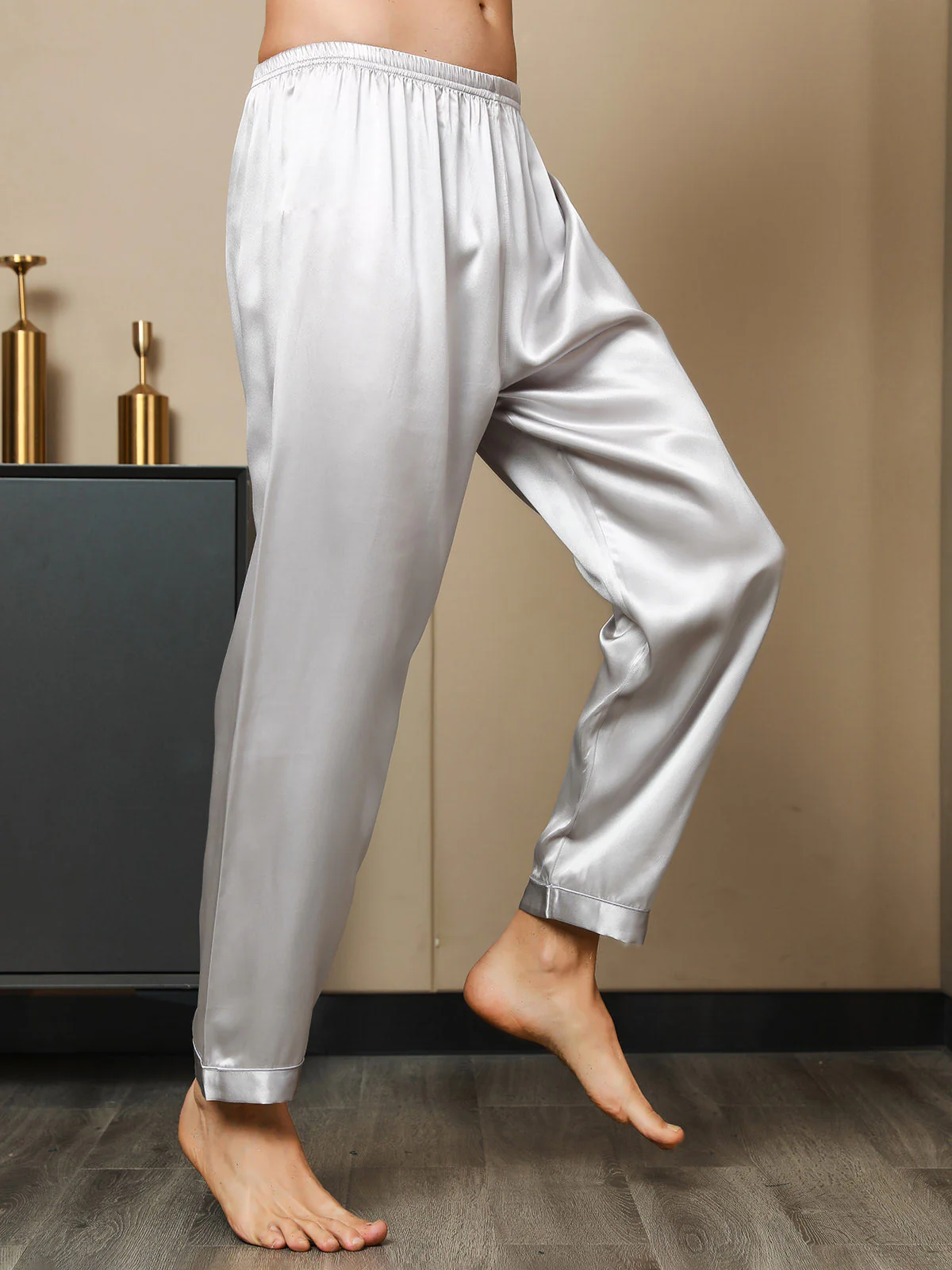 Pure Silk Casual Sleep Pants - Image 19
