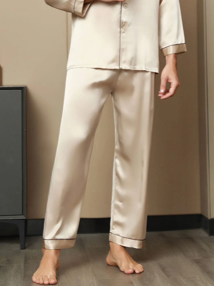 Pure Silk Casual Sleep Pants - Image 32