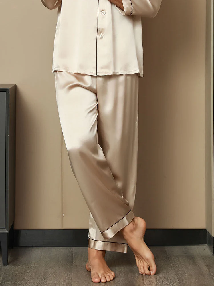 Pure Silk Casual Sleep Pants - Image 33