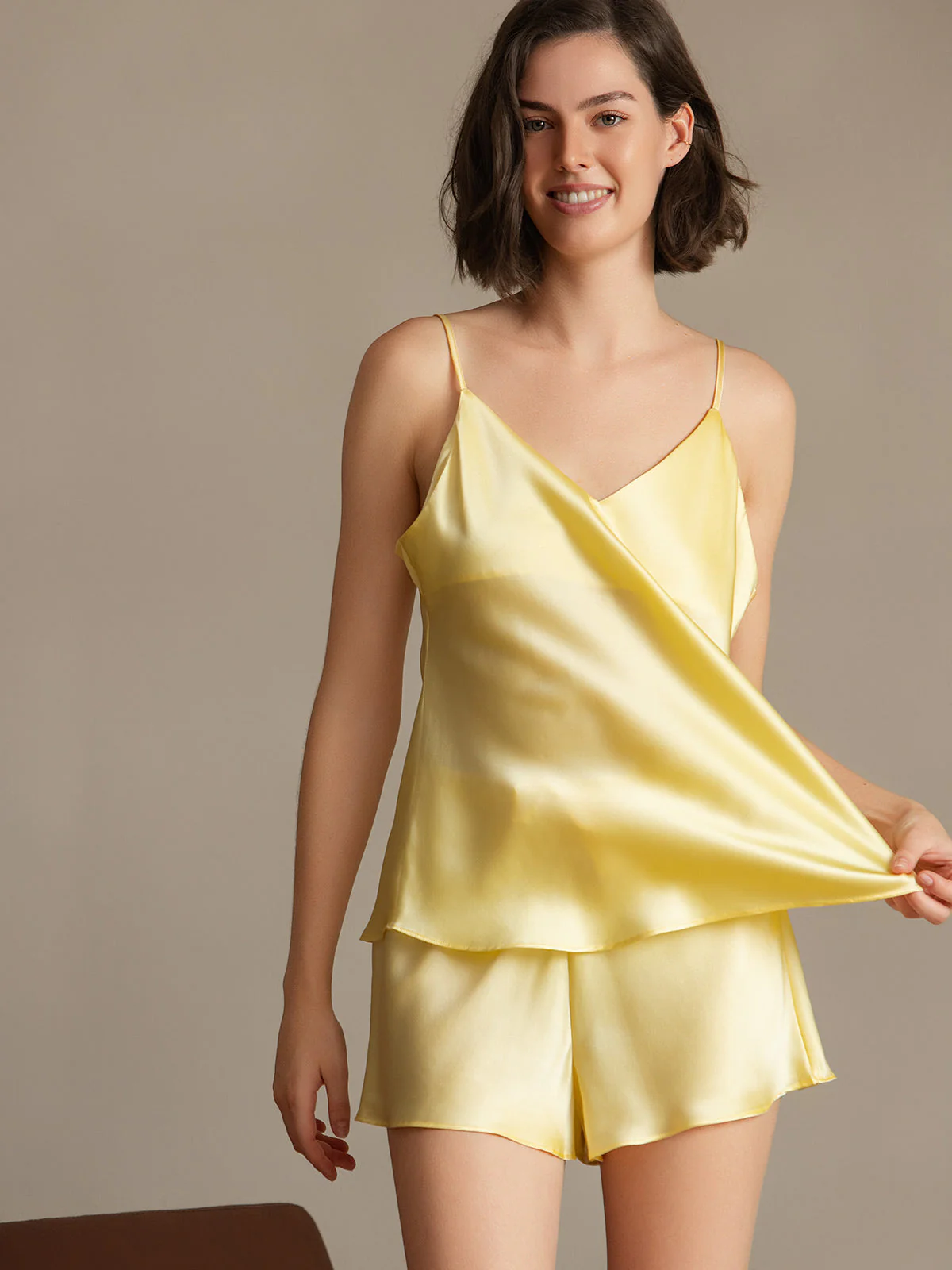 Pure Silk Spaghetti Strap Camisole Set - Image 118