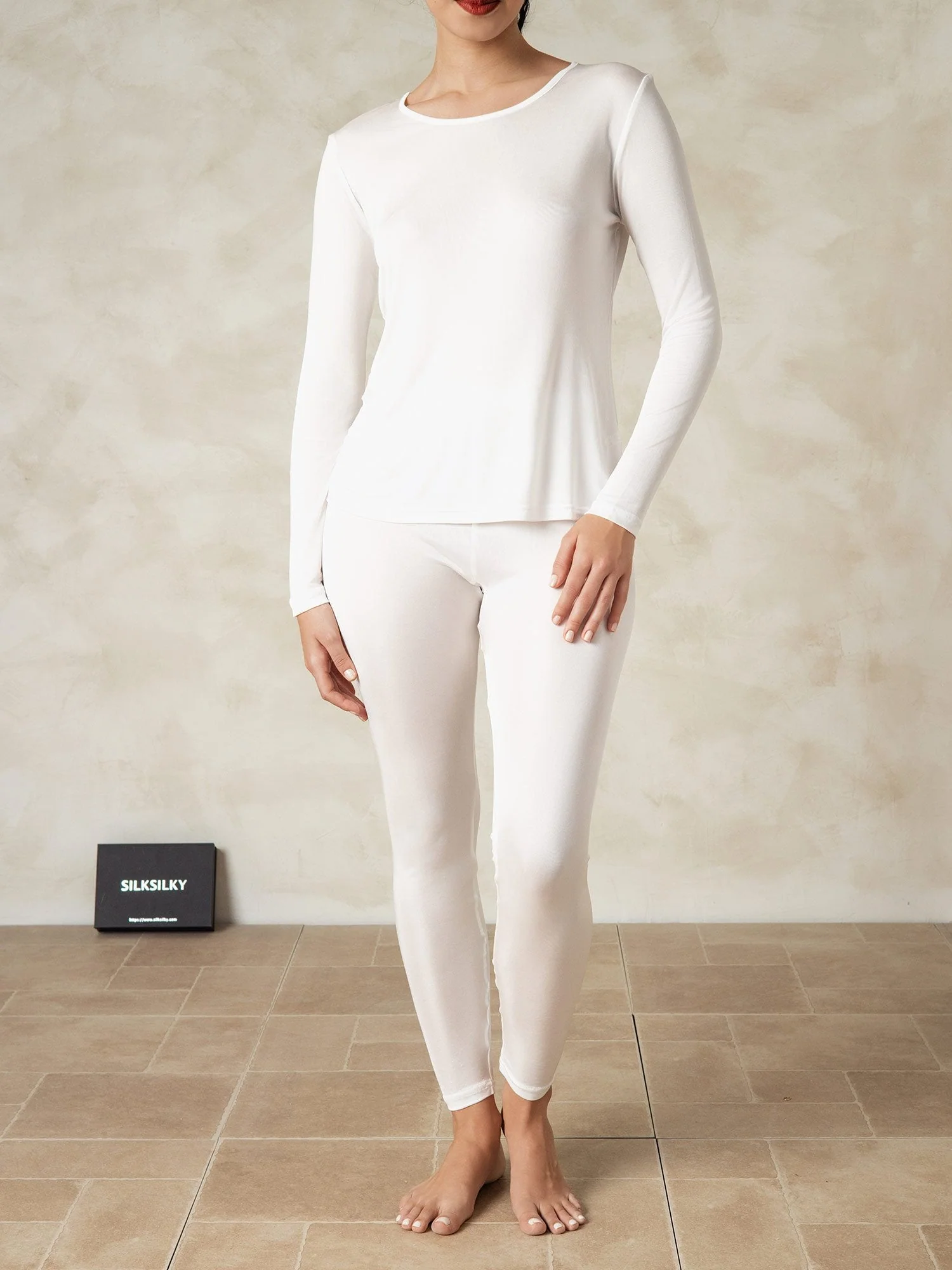 Women's Silk Jersey Long Sleeve Long Johns - Image 24