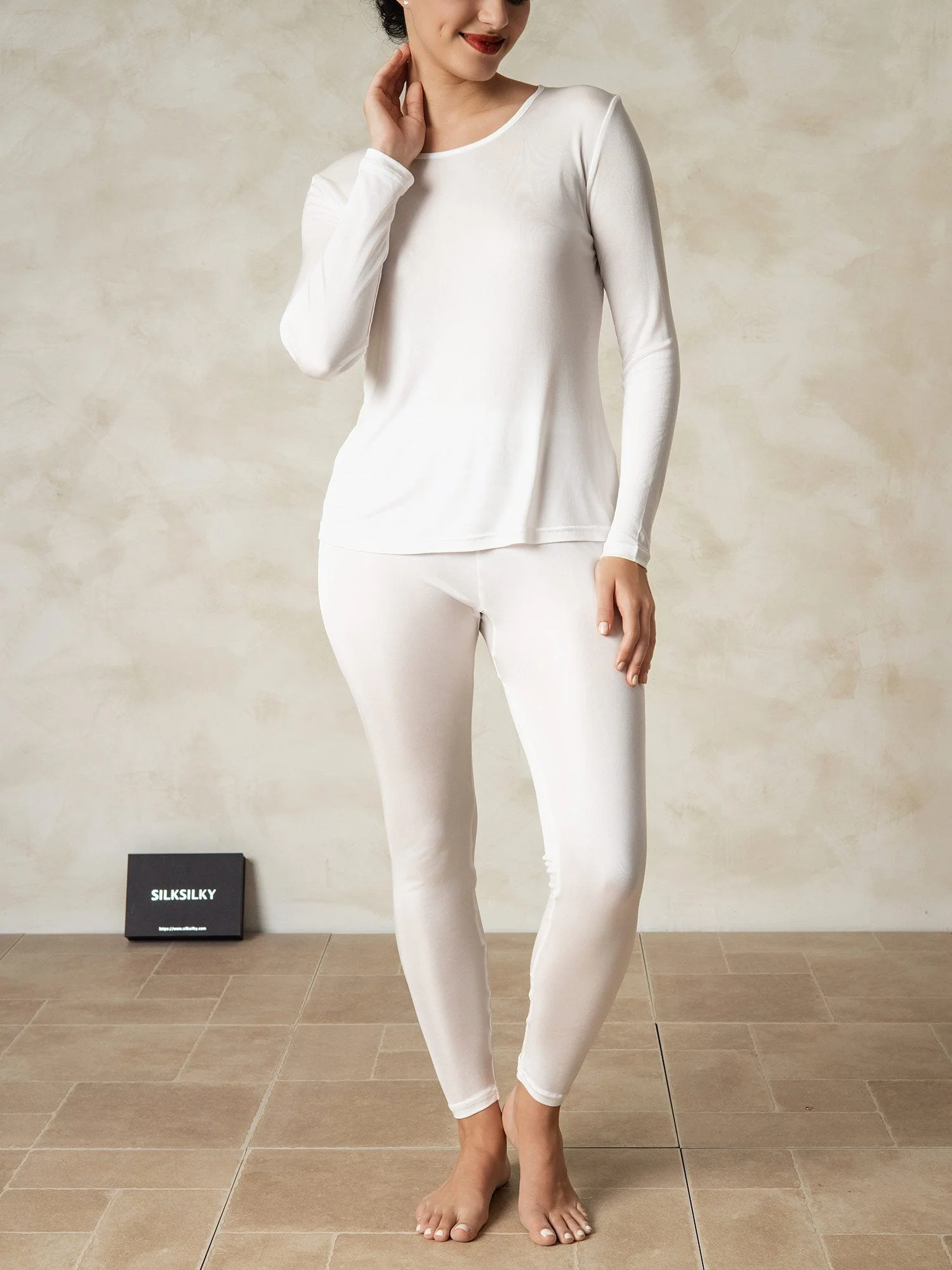 Women's Silk Jersey Long Sleeve Long Johns - Image 26