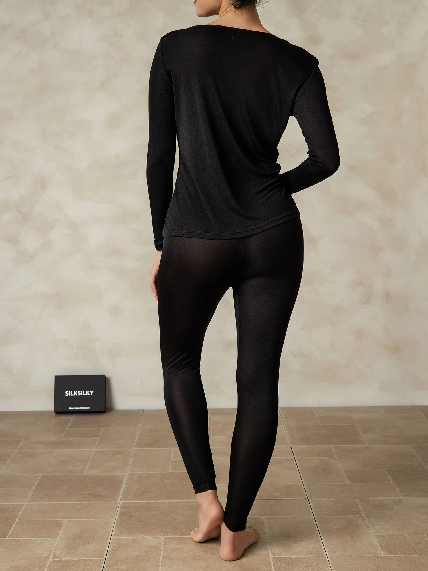 Women's Silk Jersey Long Sleeve Long Johns - Image 31
