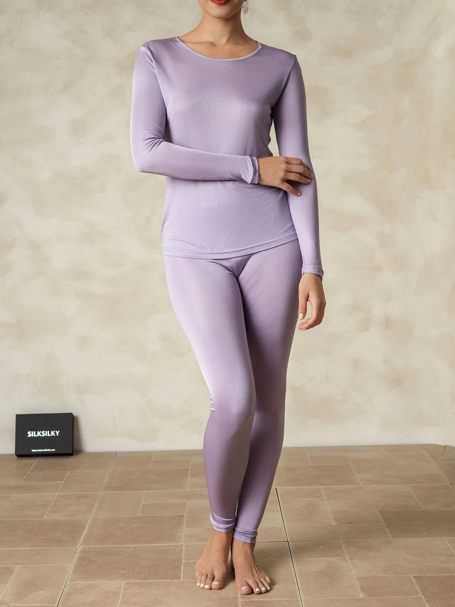 Women's Silk Jersey Long Sleeve Long Johns - Image 35