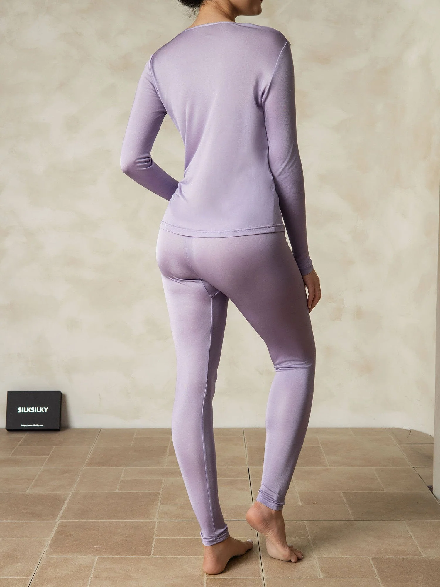 Women's Silk Jersey Long Sleeve Long Johns - Image 36
