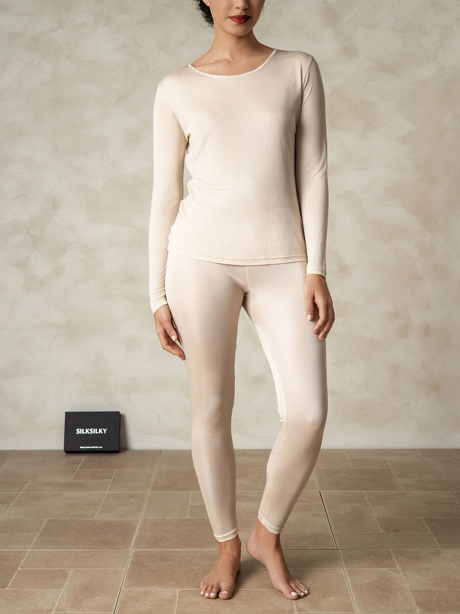Women's Silk Jersey Long Sleeve Long Johns - Image 40
