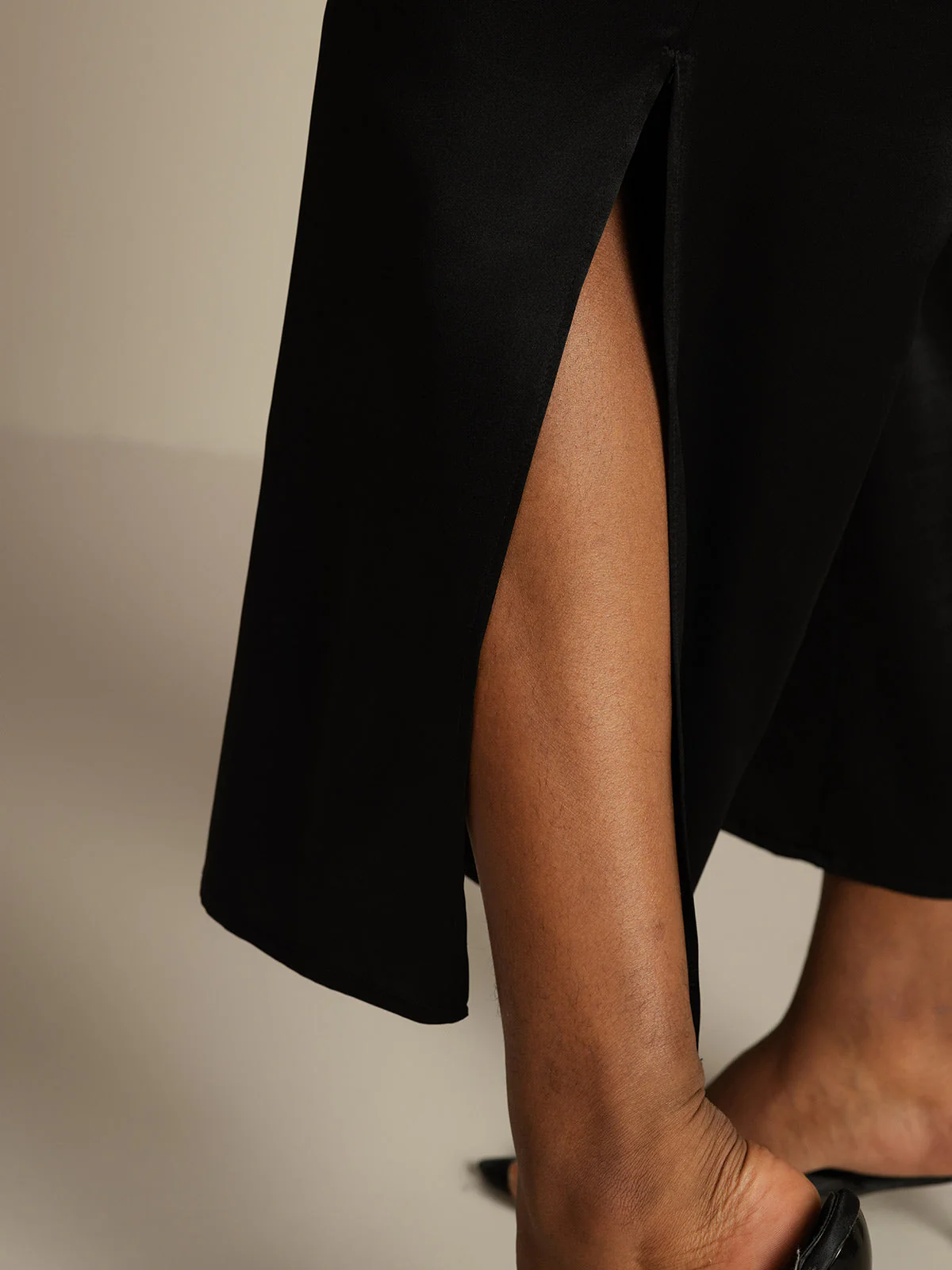Women's 19Momme Silk Wide Leg Split Pants - Image 4