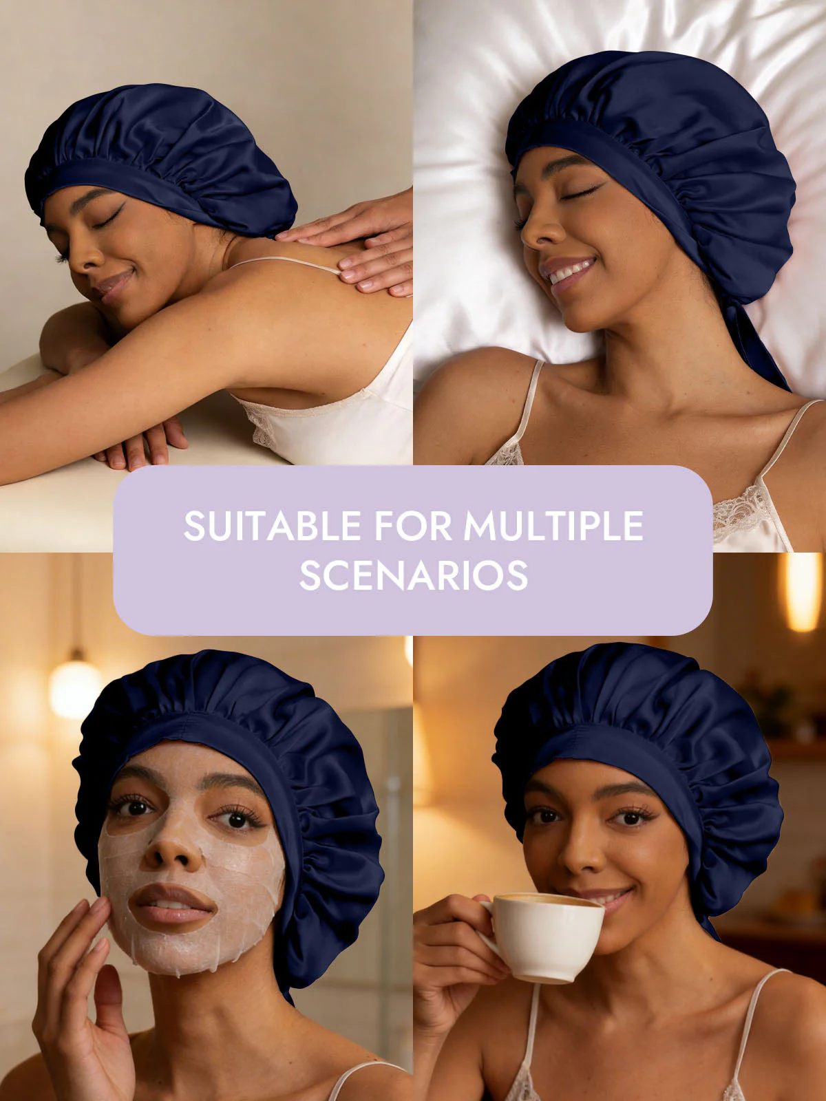 Women's Mulberry Silk Bonnet with Long Ribbons - Image 20