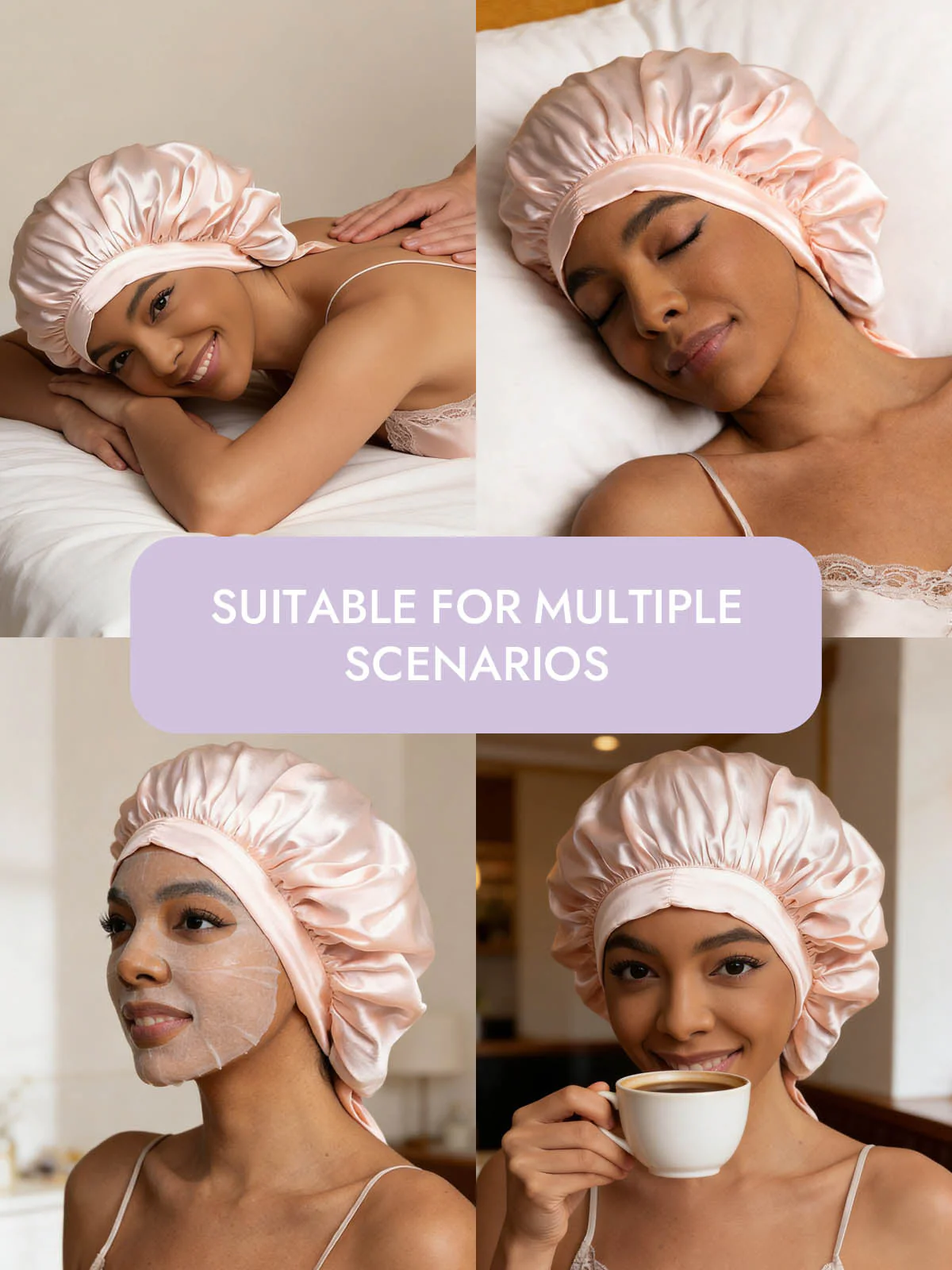 Women's Mulberry Silk Bonnet with Long Ribbons - Image 34