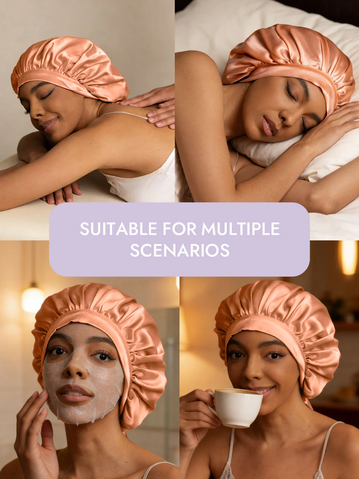 Women's Mulberry Silk Bonnet with Long Ribbons - Image 62