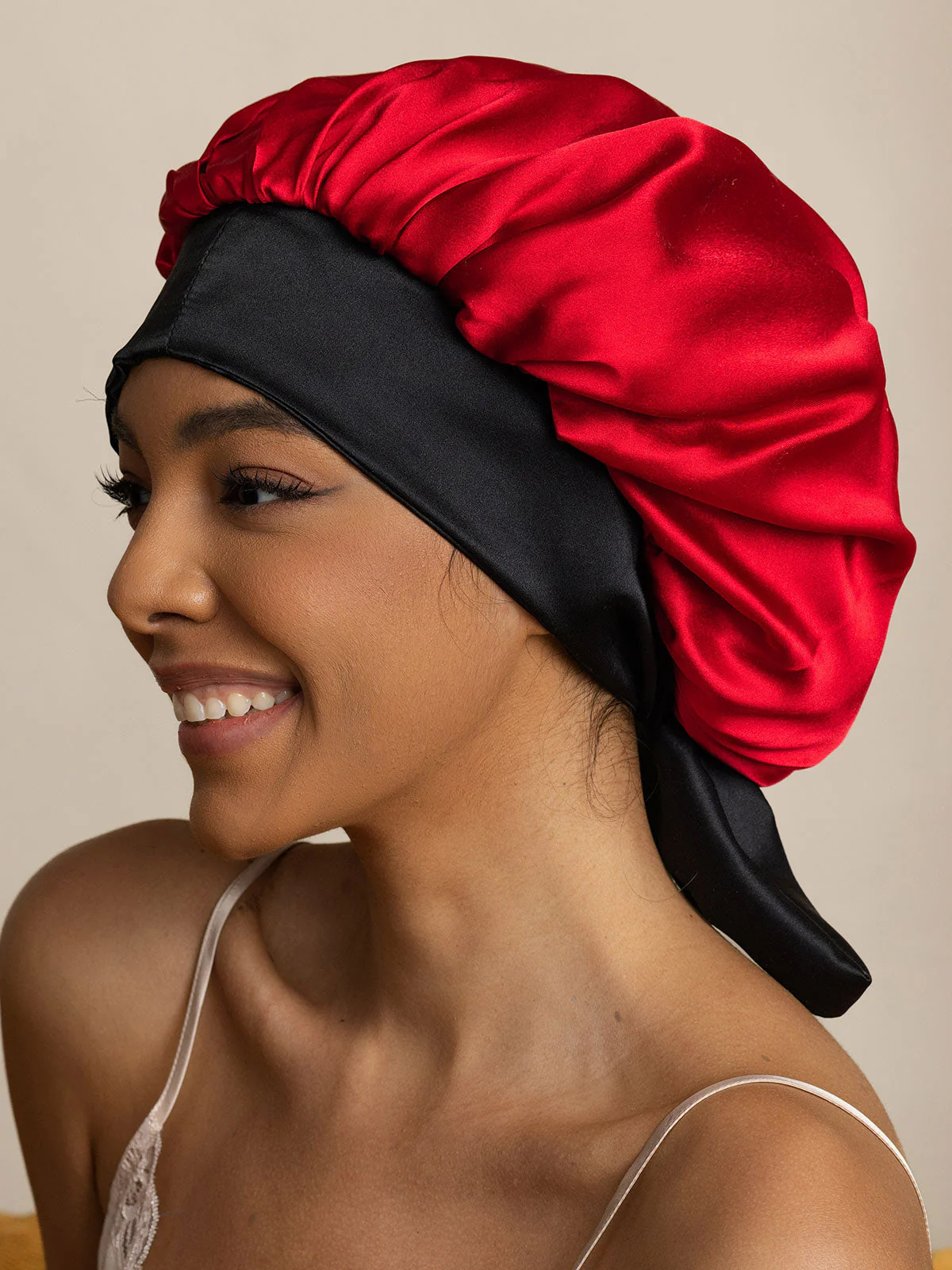 Women's Silk Casual Bonnet with Long Ribbons (Two-tone and Double-sided) - Image 22