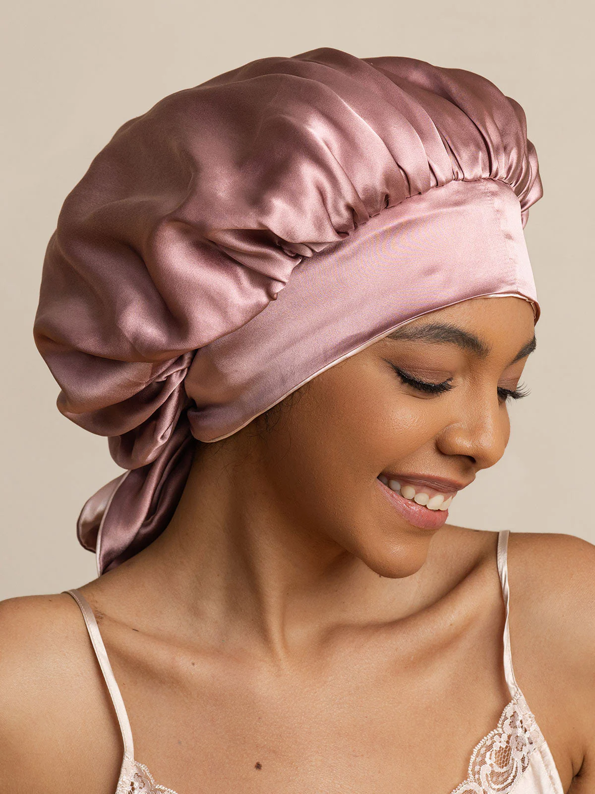 Women's Silk Casual Bonnet with Long Ribbons (Two-tone and Double-sided) - Image 8