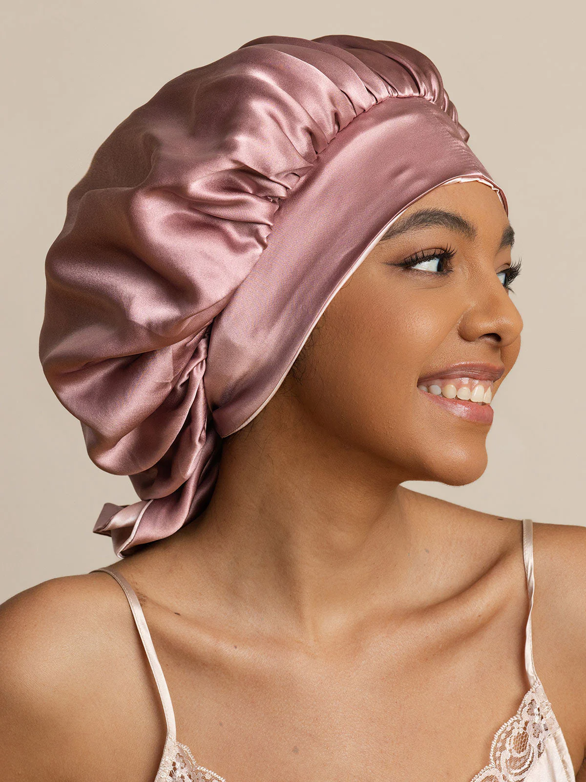 Women's Silk Casual Bonnet with Long Ribbons (Two-tone and Double-sided) - Image 9